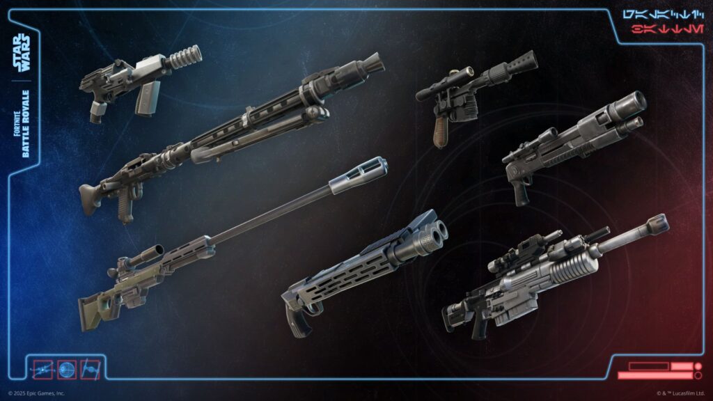 Fortnite Star Wars blasters -- Fortnite Star Wars weapons